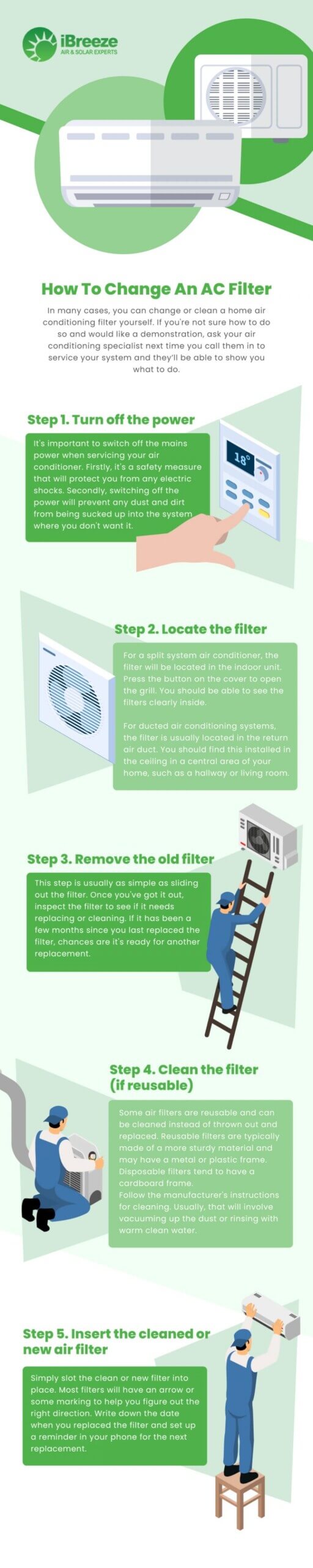 How to Change Your AC Filter at Home infographic